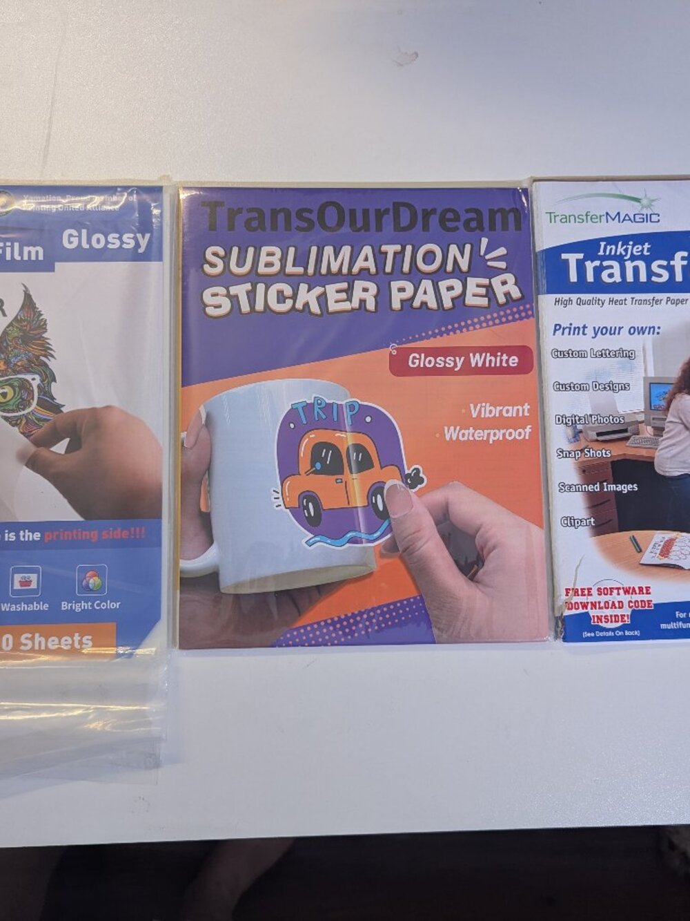 Lot of Craft Transfer Paper Film Sublimation Sticker Paper